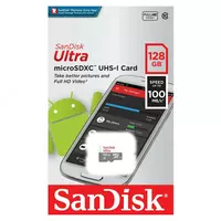 Карта памяти "SanDisk Ultra" micro SDHC/micro SDXC UHS-I 128GB (Арт - SDSQUNR-128G-GN6TA)
