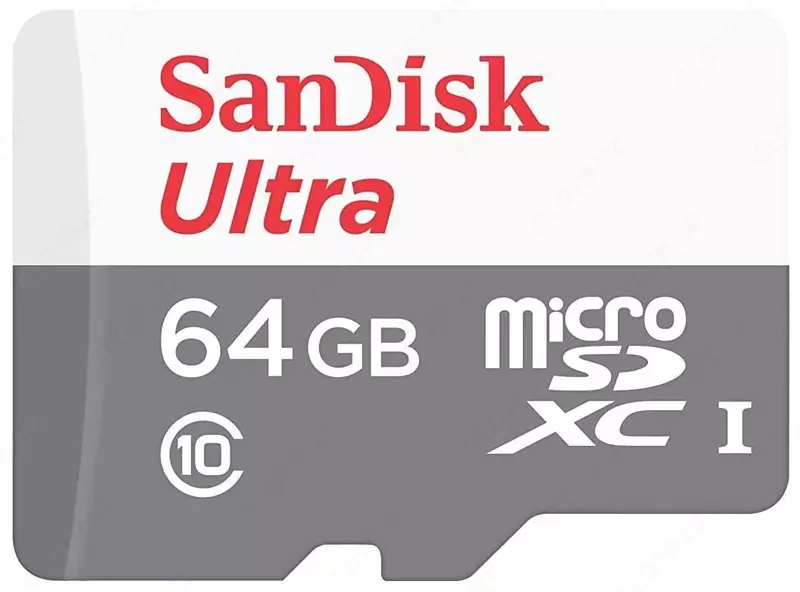 Карта памяти "SanDisk Ultra" micro SDHC/micro SDXC UHS-I 64GB (Арт - SDSQUNR-064G-GN3MN) - 75 000 сум