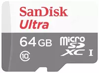Карта памяти "SanDisk Ultra" micro SDHC/micro SDXC UHS-I 64GB (Арт - SDSQUNR-064G-GN3MN) - 75 000 сум
