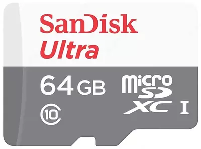 Xotira kartasi  Xotira kartasi "SanDisk Ultra" micro SDHC/micro SDXC UHS-I 64 GB (Ref - SDSQUNR-064G-GN3MN)