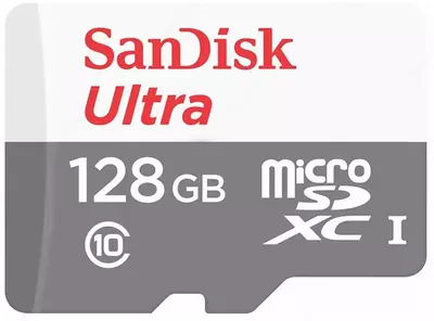 Карта памяти "SanDisk Ultra" micro SDHC/micro SDXC UHS-I 128GB (Арт - SDSQUNR-128G-GN6TA) - 122 000 сум / упаковка