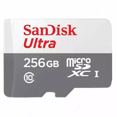 Карта памяти "SanDisk Ultra" micro SDHC/micro SDXC UHS-I 256GB (Арт - SDSQUAR-256G-GN6MA) - 236 000 сум / упаковка