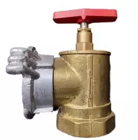 Пожарный рукавной Вентиль 90 град. — Кран угловой 65 (Латунь) Россия