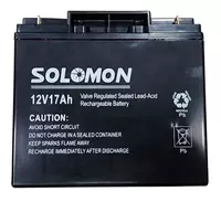 Гелевый Аккумулятор Solomon -12v17AH (Свинцово-кислотный) Черный