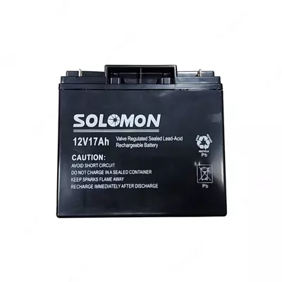 Гелевый Аккумулятор Solomon -12v17AH (Свинцово-кислотный) Черный - 432 000 сум / шт.