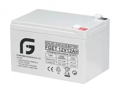 Аккумулятор FGET-12v 12AH (Свинцово-кислотный) Белый
