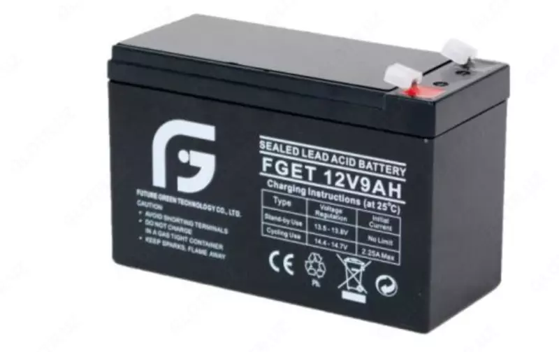 Аккумулятор FGET-12v 9AH (Свинцово-кислотный) Черный