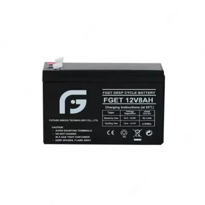 Аккумулятор FGET-12v 8AH (Свинцово-кислотный) Черный - 171 000 сум / шт.
