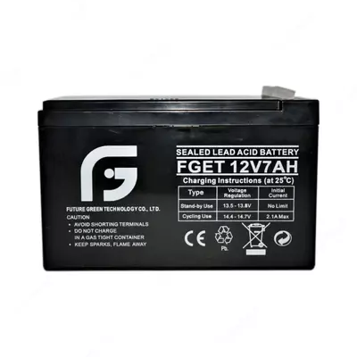 Аккумулятор FGET-12v 7AH (Свинцово-кислотный) Черный - 120 000 сум / шт.