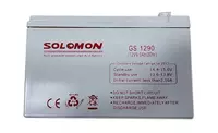 Гелевый Аккумулятор Solomon GS1290 -12v 9AH (Свинцово-кислотный) Белый