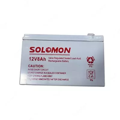 Гелевый Аккумулятор Solomon - 12v 8AH (Свинцово-кислотный) Белый - 100 000 сум / шт.