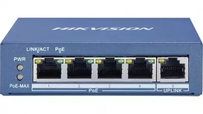 "HIKVISION DS-3E0505P-E/M" PoE bilan boshqarilmaydigan Switch 4 port - 340 000 so'm / to'plam