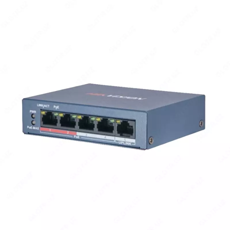 PoE "HIKVISION DS-3E0105P-E/M" bilan boshqarilmaydigan Switch 4 port - 294 000 so'm