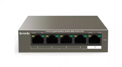 Неуправляемый коммутатор "Tenda TEG1005D" 5 портов (SWITCH РОЕ)
