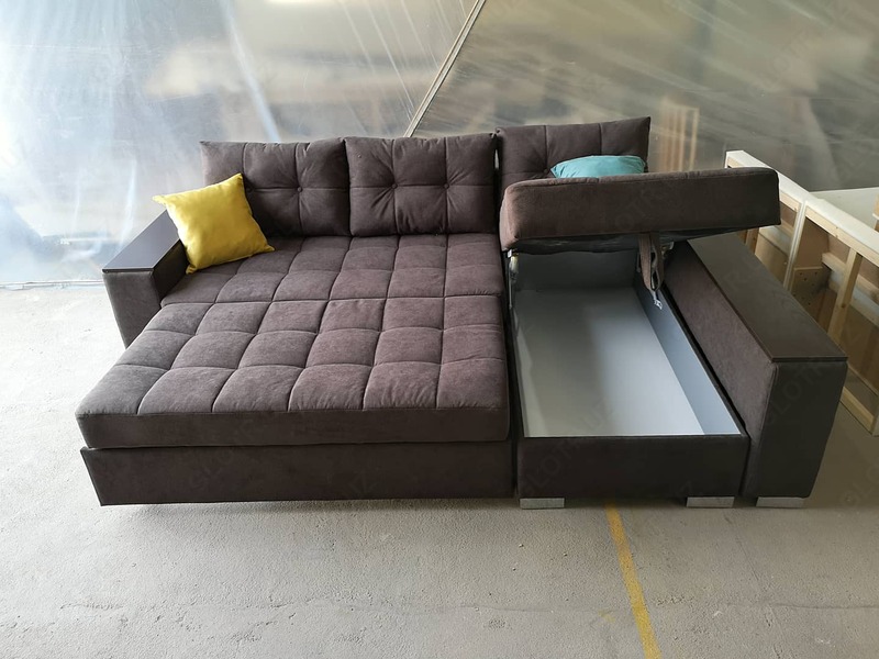 Угловой диван кровать раскладной с отсеком хранения. Гарантия 24месеца. Доставка по Ташкенту бесплатная - 5 800 000 сум