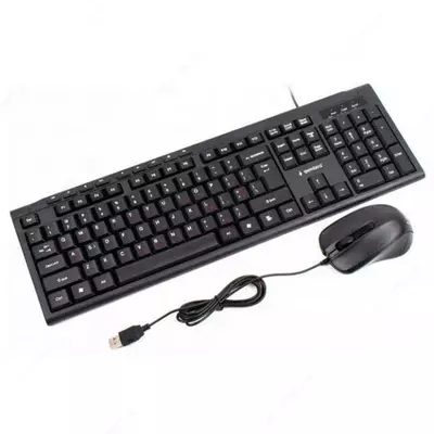 Клавиатура и мышь Gembird KBS-UM-106 (RU), USB, RU раскладка, черный цвет