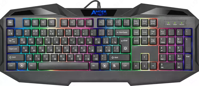 Игровой набор Defender Anger MKP-019 RU, мышь+клавиатура+ковер