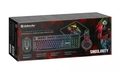 Игровой набор Defender Singularity MKP-118 Black USB