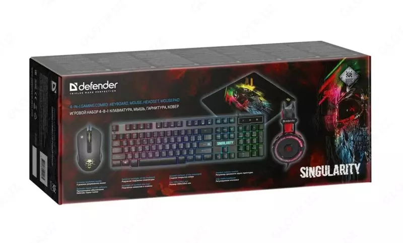 Игровой набор Defender Singularity MKP-118 Black USB
