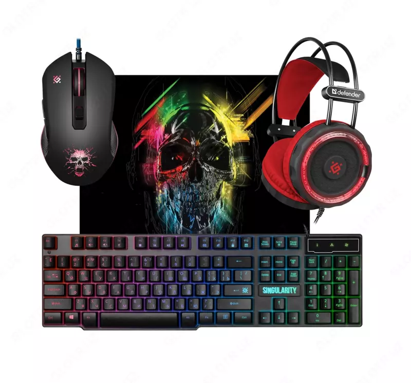 от {0} сум Игровой набор Defender Singularity MKP-118 Black USB