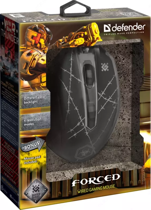Проводная игровая мышь Defender Forced GM-020L оптика