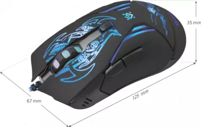 Проводная игровая мышь Defender Bionic GM-250L оптика,6кнопок,800-3200dpi