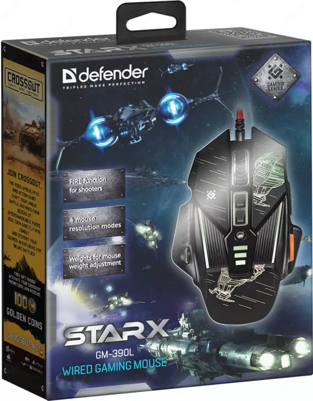Проводная игровая мышь Defender sTarx GM-390L