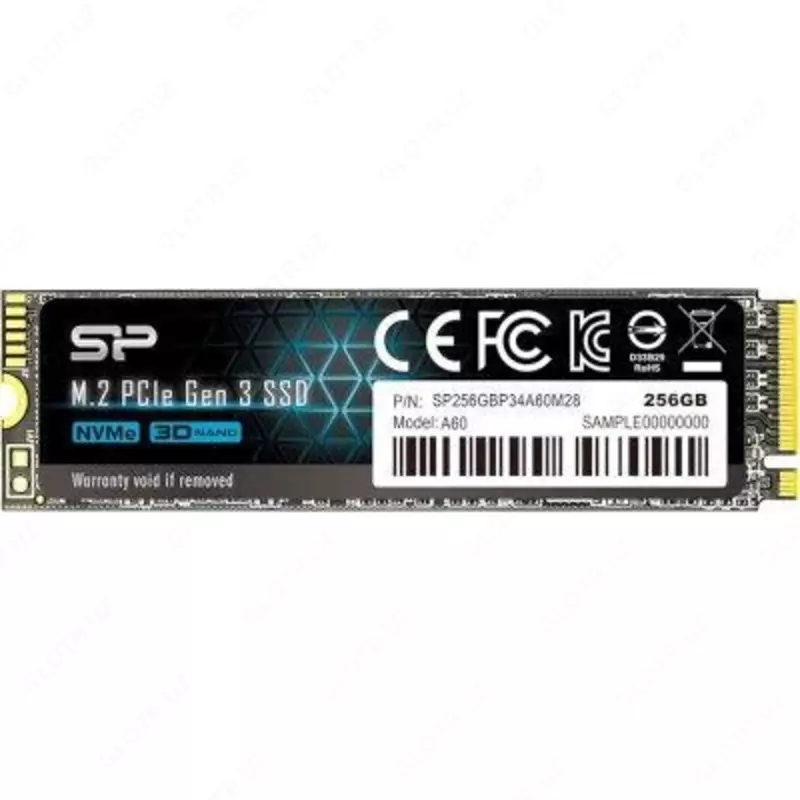 SSD Silicon Power 256GB A60 M.2 NVMe - от {0} сум