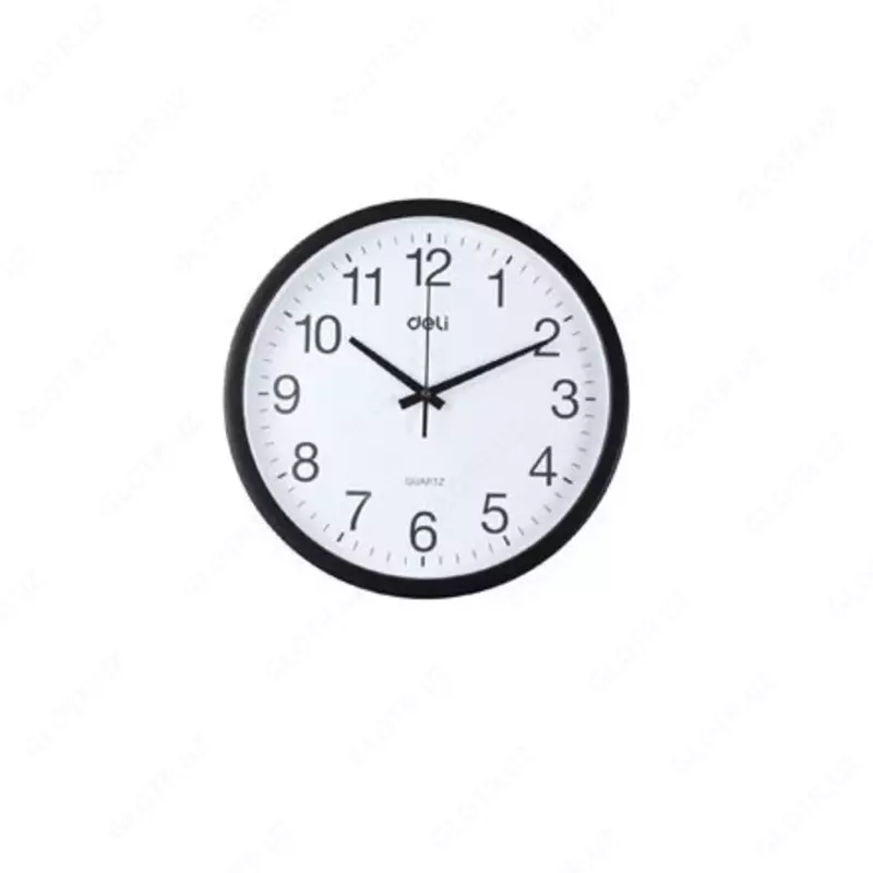 Часы настенные круглые (черные) диаметр 36