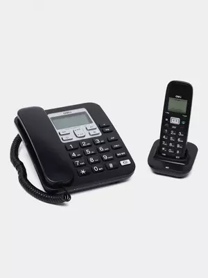 Телефонный аппарат со шнуром Deli 791, чёрный