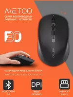Беспроводная и бесшумная оптическая мышь Metoo E0