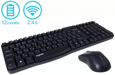 Набор из беспроводной клавиатуры и мыши RAPOO X1810