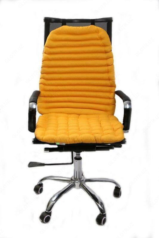 Ofis stullari uchun ortopedik qopqoq (sariq)