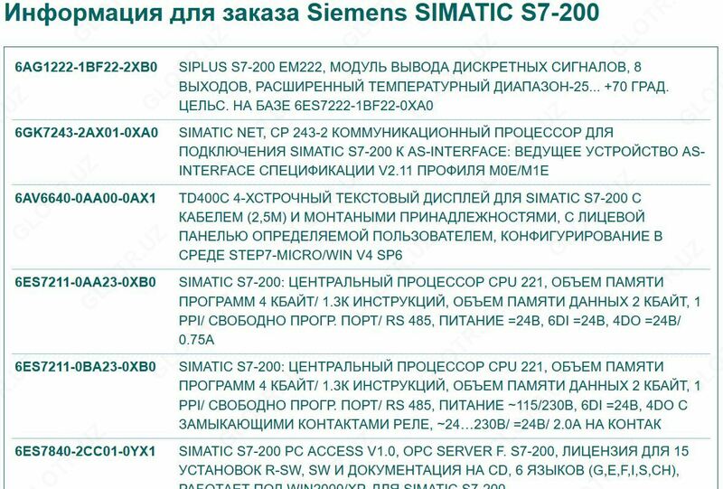Siemens S7-200 Программируемый контроллер