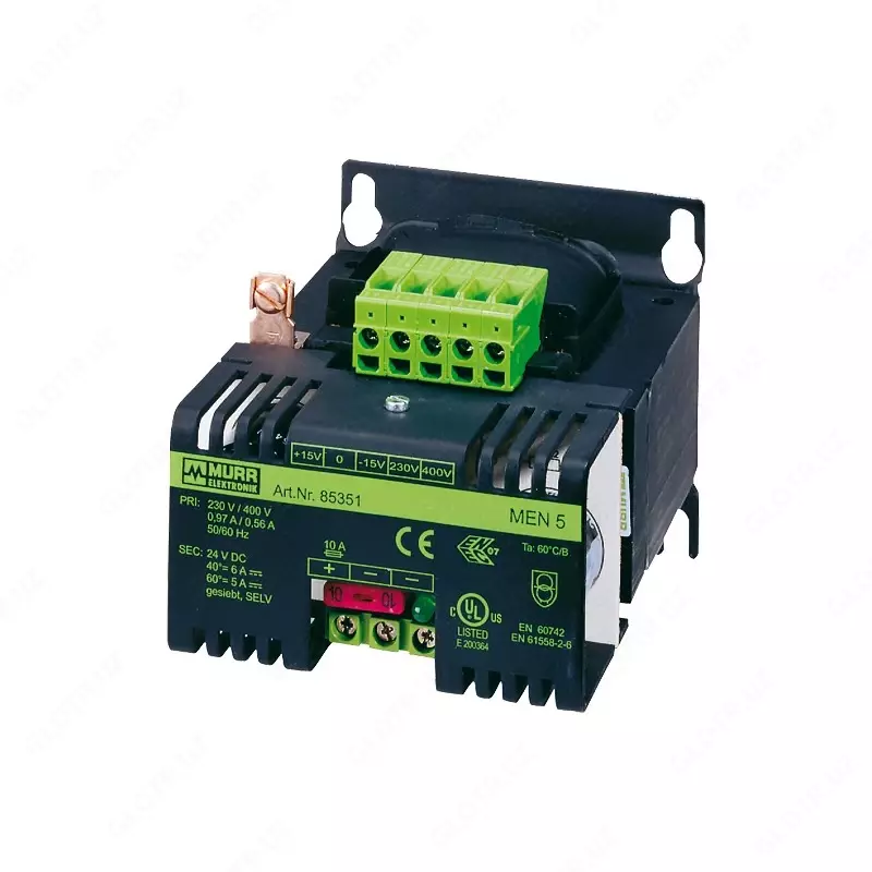 85349 MURRELEKTRONIK MEN 1/2-фазный источник питания, фильтрованный IN: 230/400+/-15VAC OUT: 24V/1ADC