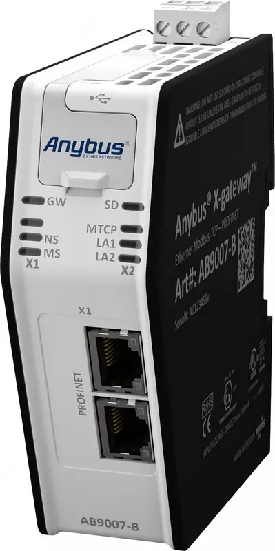 Anybus AB9007 Modbus-TCP Master/Profinet Gateway USB, RJ-45, Ethernet 24 V DC