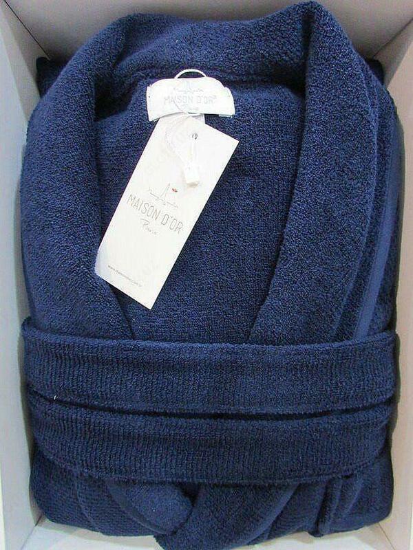 Мужской махровый халат Maison Dor Paris (синий)