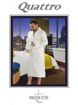 Мужской махровый халат Maison Dor Paris (белый)