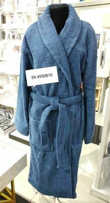 Мужской махровый халат (синий)