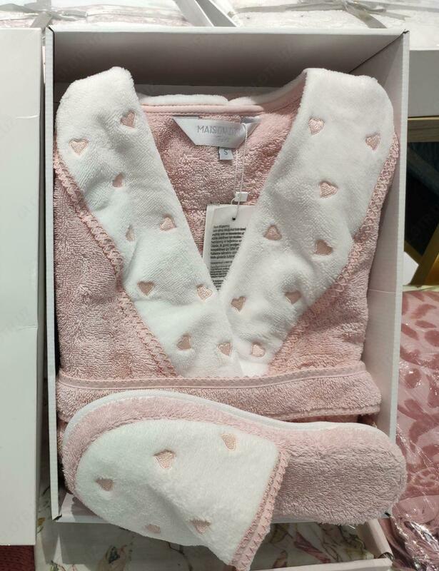 Женский халат с тапочками премиум-класса MAISON DOR (длинный) - 650 000 сум