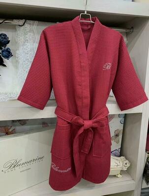 Женский вафельный халат Blumarine (красный)
