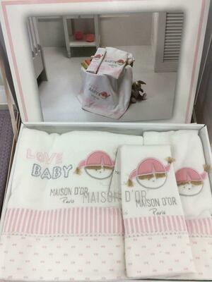 Детский набор полотенец MAISON DOR (розовый)