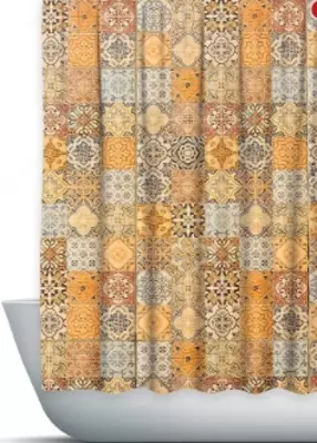 Водоотталкивающие шторы с красочным принтом для ванной комнаты. Willmoda - 200 000 сум / шт.