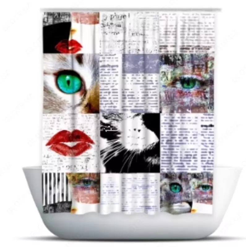 Водоотталкивающие шторы с красочным принтом для ванной комнаты. Willmoda Оптом и розница