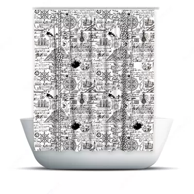 Водоотталкивающие шторы с красочным принтом для ванной комнаты. Willmoda - WILLMODA