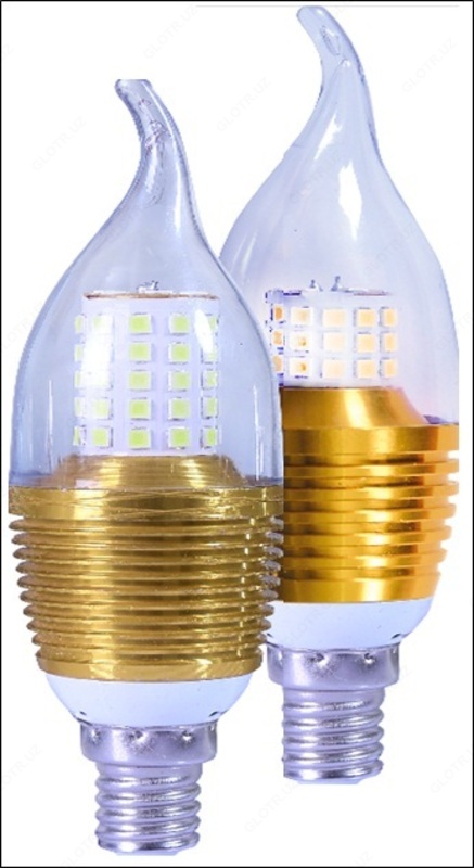 Chiroqli LED shamchasi 7W E14 3000K DUSEL