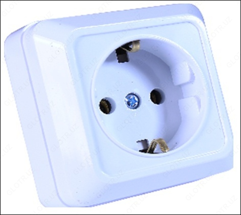 Розетка 1 с заземлением Du-27