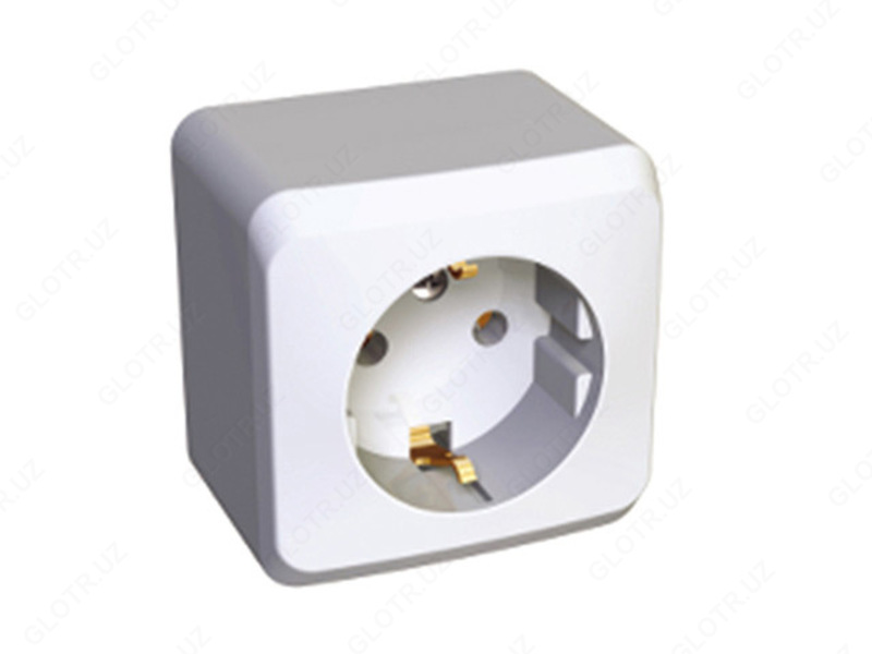 Du-54 muhrlangan topraklama bilan 1-rozetka