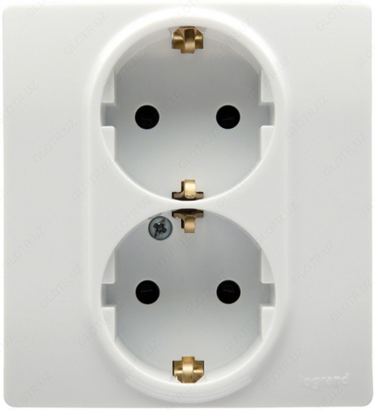 Розетка 2 с заземлением Du-35 - 12 123.2 сум