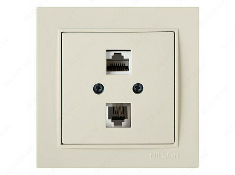 Розетка для интернета и телефона Du-62 - 19 296 сум